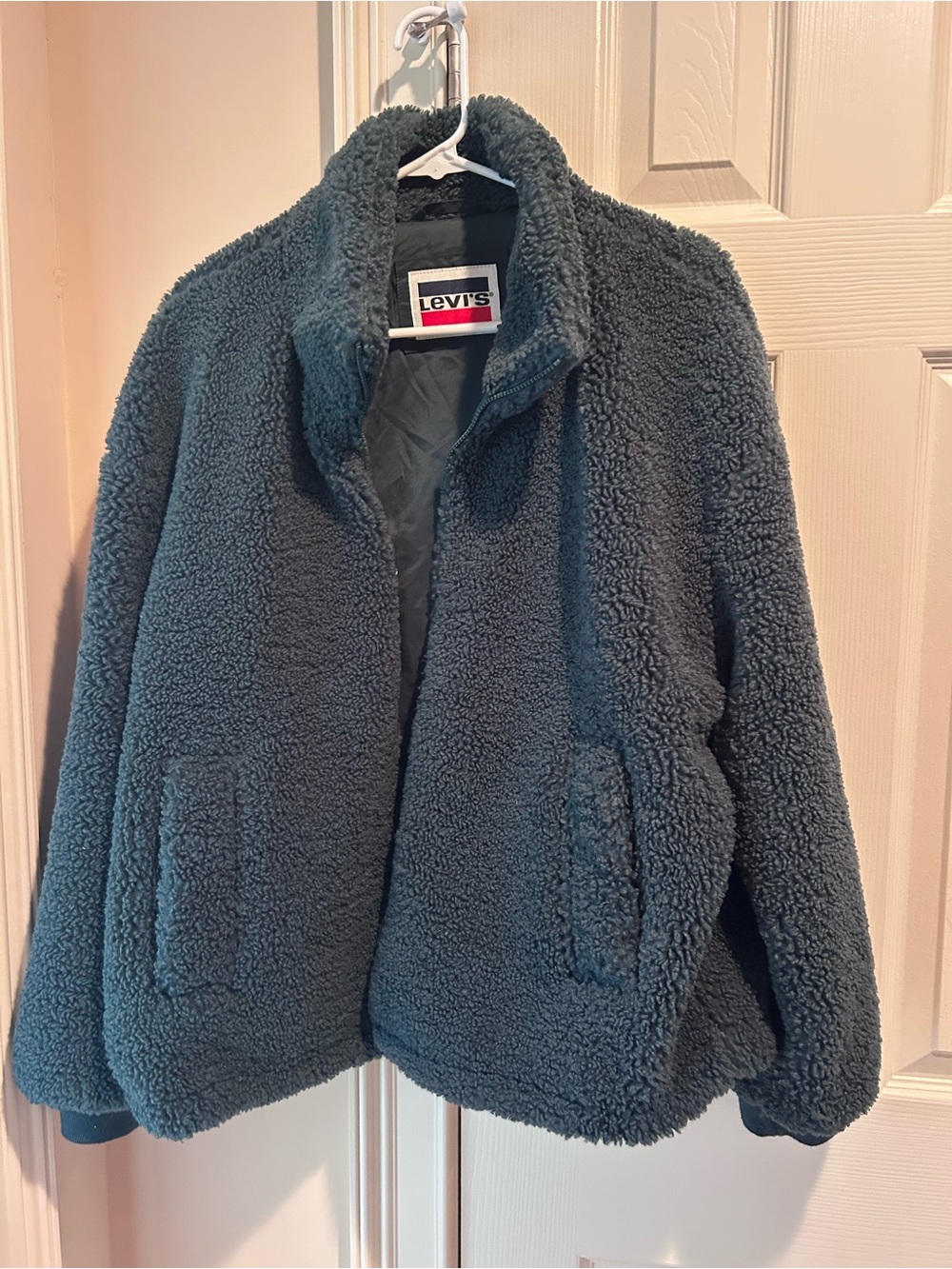 Levi's Teal Sherpa Zip-Up Jacket
